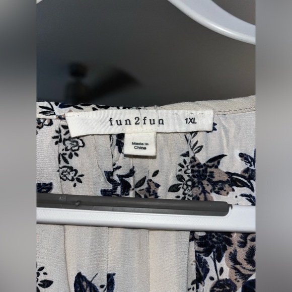 Fun2fun floral 3/4 sleeve shirt 1XL - Picture 5 of 5